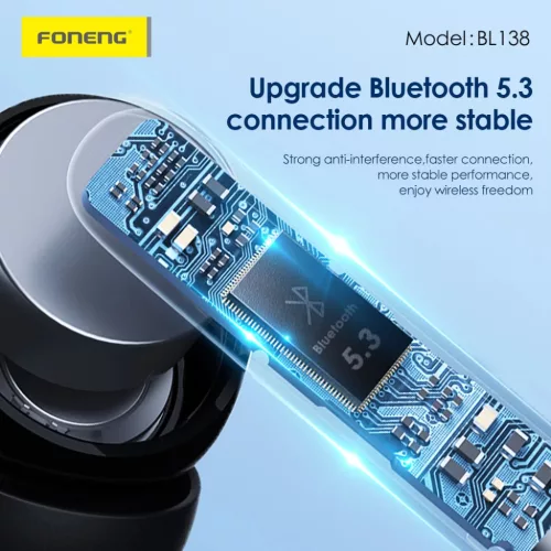 Foneng Bluetooth Fülhallgató TWS BL138 fekete-6970462511090 4 kép