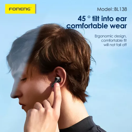 Foneng Bluetooth Fülhallgató TWS BL138 fekete-6970462511090 6 kép