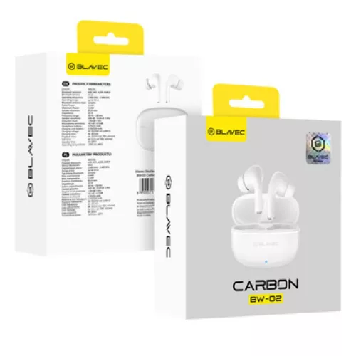 Blavec Bluetooth TWS Earphones BW-02 Carbon (BW02-W) fehér,-5900217440512 8 kép