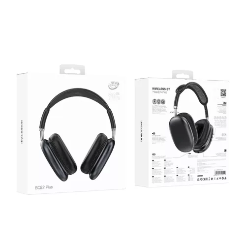  Borofone Fejhallgató BO22 Plus Elegáns Bluetooth sötétszürke-6941991115219 4 kép