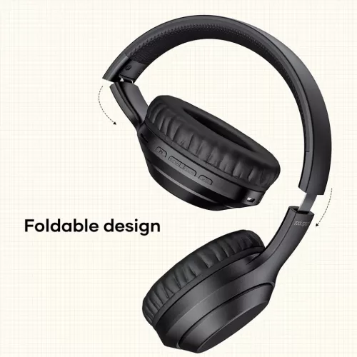 Rock Headphones O2 bluetooth fekete vezeték nélküli fejhallgató-6941402735593 3 kép
