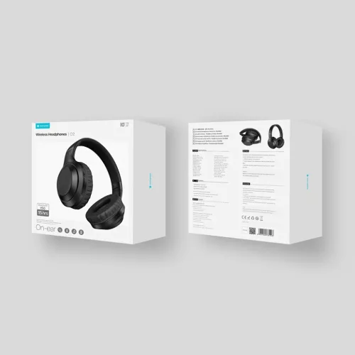 Rock Headphones O2 bluetooth fekete vezeték nélküli fejhallgató-6941402735593 8 kép