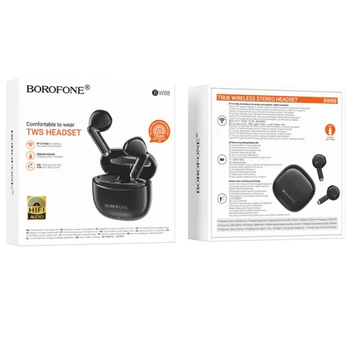 Borofone TWS Bluetooth Fülhallgató BW88 Deep Rhyme fekete-6941991121678 5 kép