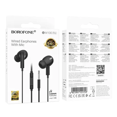 Borofone Fülhallgató BM100 Pro Fuente mikrofonnal fekete-6941991121753 6 kép