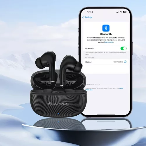 Blavec Bluetooth TWS Fülhallgató BW-02 Carbon (BW02-B) fekete-5900217492740 7 kép