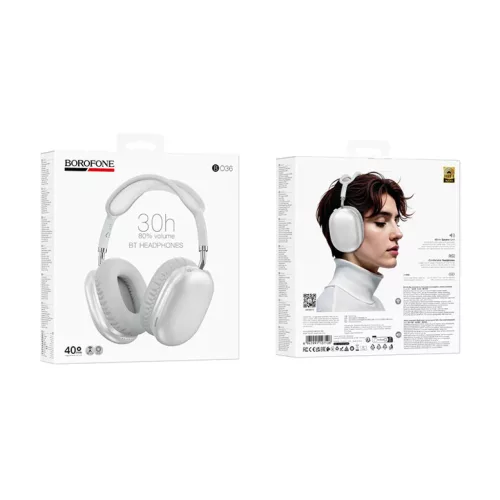 Borofone fejhallgató BO36 Tone bluetooth ezüst-6941991127106 5 kép