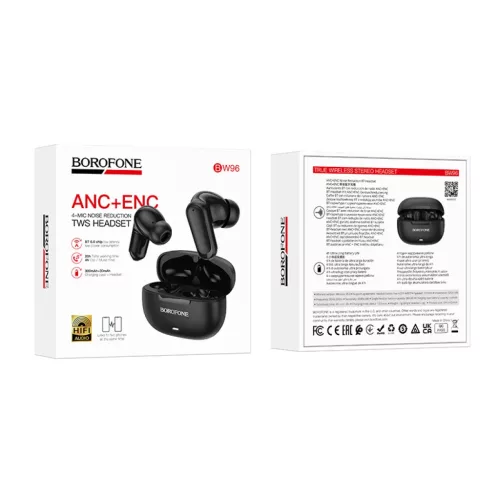 Borofone TWS Bluetooth Fülhallgató BW96 Mellow fekete-6941991127526 5 kép