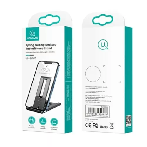 Fekete USAMS asztali tartó telefonhoz/tablethez ZJ070ZJ01-6958444900971 7 kép