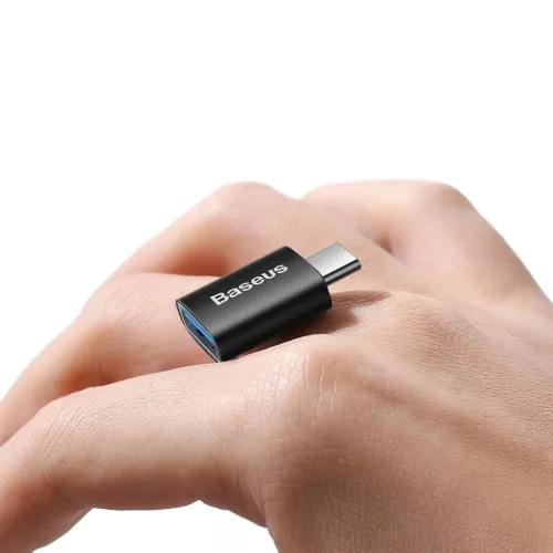 Baseus Ingenuity USB-C – USB-A OTG adapter (fekete)-6932172605643 4 kép