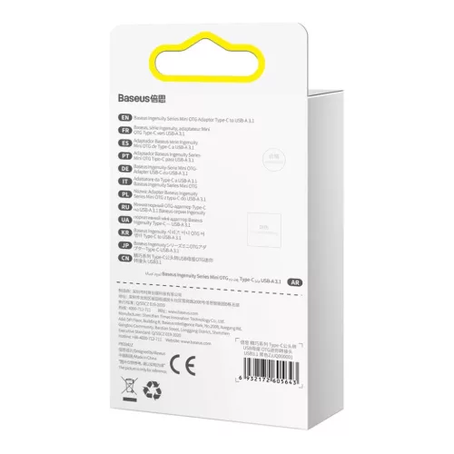 Baseus Ingenuity USB-C – USB-A OTG adapter (fekete)-6932172605643 5 kép