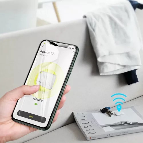 Baseus T2 mini anti-loss locator fehér, kulcskereső, okos kulcstart�-6953156214934 9 kép