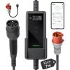 dé 11 kW hordozható elektromos autó töltő 7 m kábellel (TUYA APP-6975828003592 1 kép