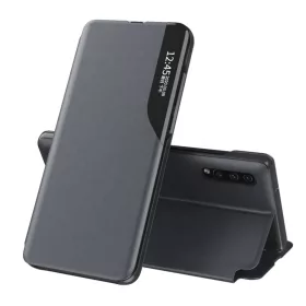   Eco Leather View Case intelligens fliptok Xiaomi Mi 10 Pro / Xiaomi Mi 10 szürke