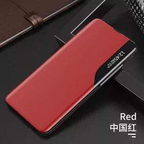 Eco Leather View Case intelligens fliptok Samsung A42 5G piros- 2 kép