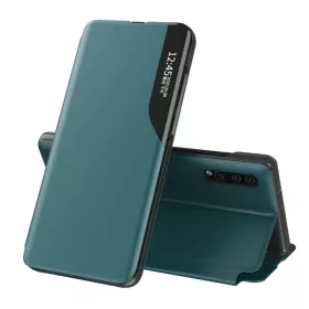   Eco Leather View Case intelligens fliptok Samsung A42 5G zöld