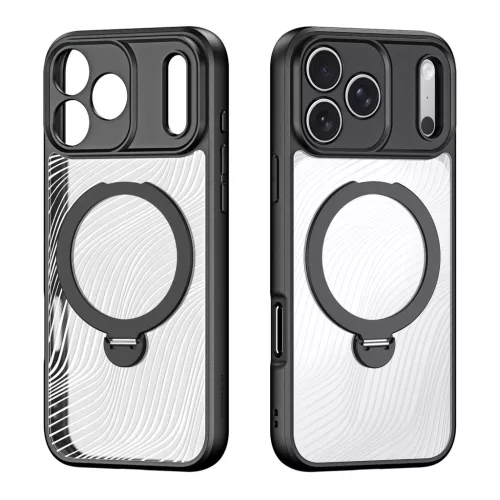  Apple iPhone 17 Pro Fekete Dux Ducis Aimo Mag Mágneses Gyűrűvel é-6971824153361 2 kép