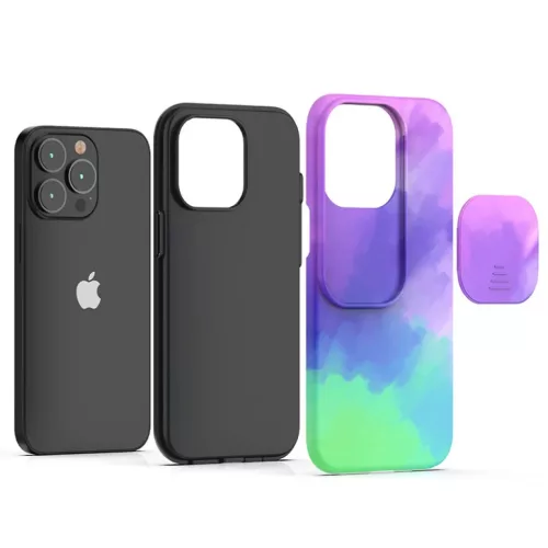 iPhone 13 mini matt TPU tok kameralencse védővel színes mintával (-1200000025802 1 kép