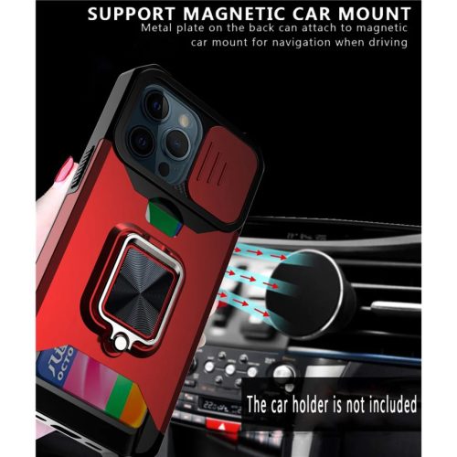 iPhone 13 Ring Armor tok kameralencse védővel, kihajtható támassza-1200000025834 3 kép