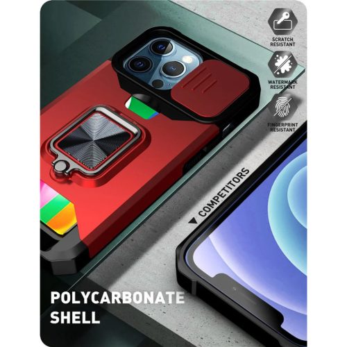 iPhone 13 Ring Armor tok kameralencse védővel, kihajtható támassza-1200000025834 6 kép