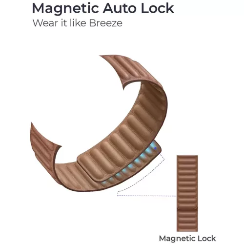 Apple Watch 3/4/5/6/7/8/SE 38/40/41mm barna Loop Leather bőr óraszí-1200000028920 2 kép