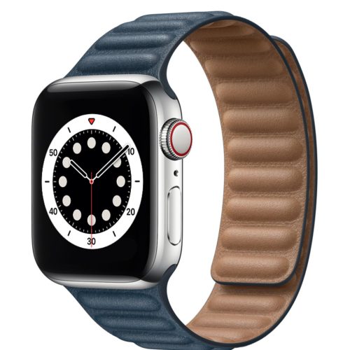 Apple Watch 3/4/5/6/7/8/SE 38/40/41mm sötétkék Loop Leather bőr ó-1200000028921 4 kép