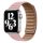 Apple Watch 4/5/6/7/8/SE/Ultra (42/44/45/49mm) rózsaszín Loop Leather bőr óraszíj mágneses