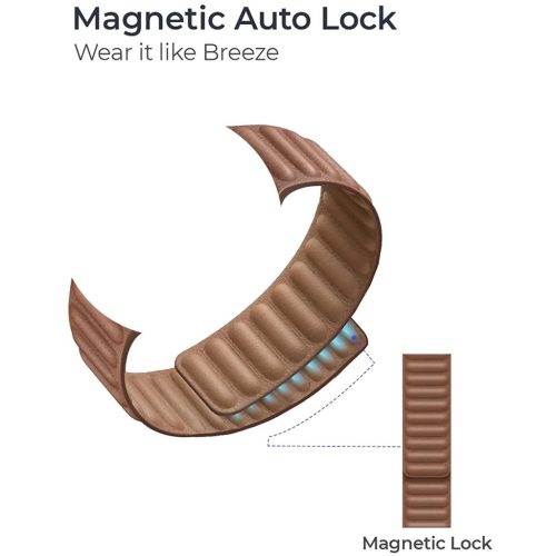 Apple Watch 4/5/6/7/8/SE/Ultra (42/44/45/49mm) rózsaszín Loop Leathe-1200000028925 2 kép