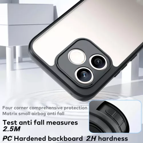 Honor 600 Lite Magsafe hibrid TPU és PC telefontok (matt fekete) tok- 4 kép