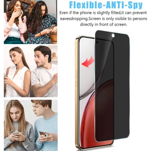 Honor 600 Lite teljes felületet fedő, fekete szélű, betekintésvé- 2 kép