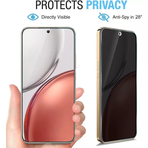 Honor 600 Lite teljes felületet fedő, fekete szélű, betekintésvé- 4 kép