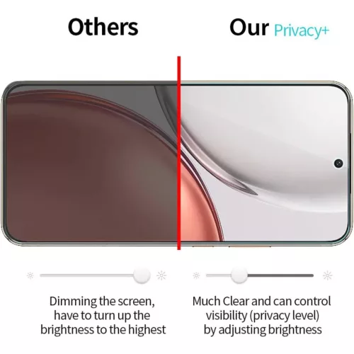 Honor 600 Lite teljes felületet fedő, fekete szélű, betekintésvé- 5 kép