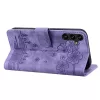 Samsung Galaxy A57 5G-hez rajzfilmes szakura macska dombornyomott bőr- 2 kép