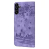 Samsung Galaxy A57 5G-hez rajzfilmes szakura macska dombornyomott bőr- 6 kép