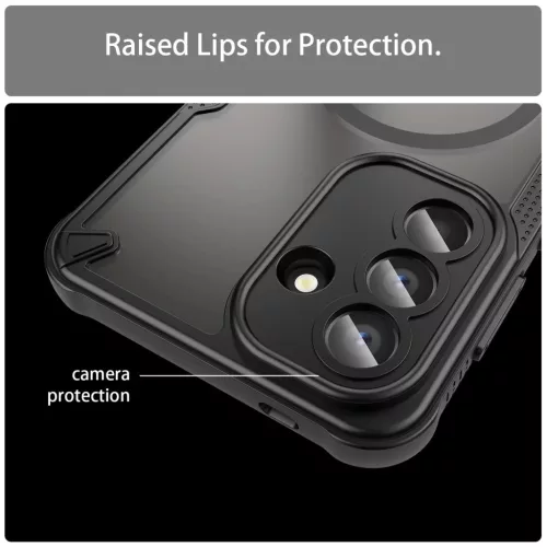 Samsung Galaxy A57 5G Armor Glaze MagSafe mágneses telefontok (fekete- 8 kép